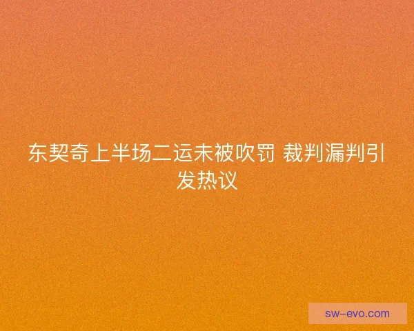 东契奇上半场二运未被吹罚 裁判漏判引发热议